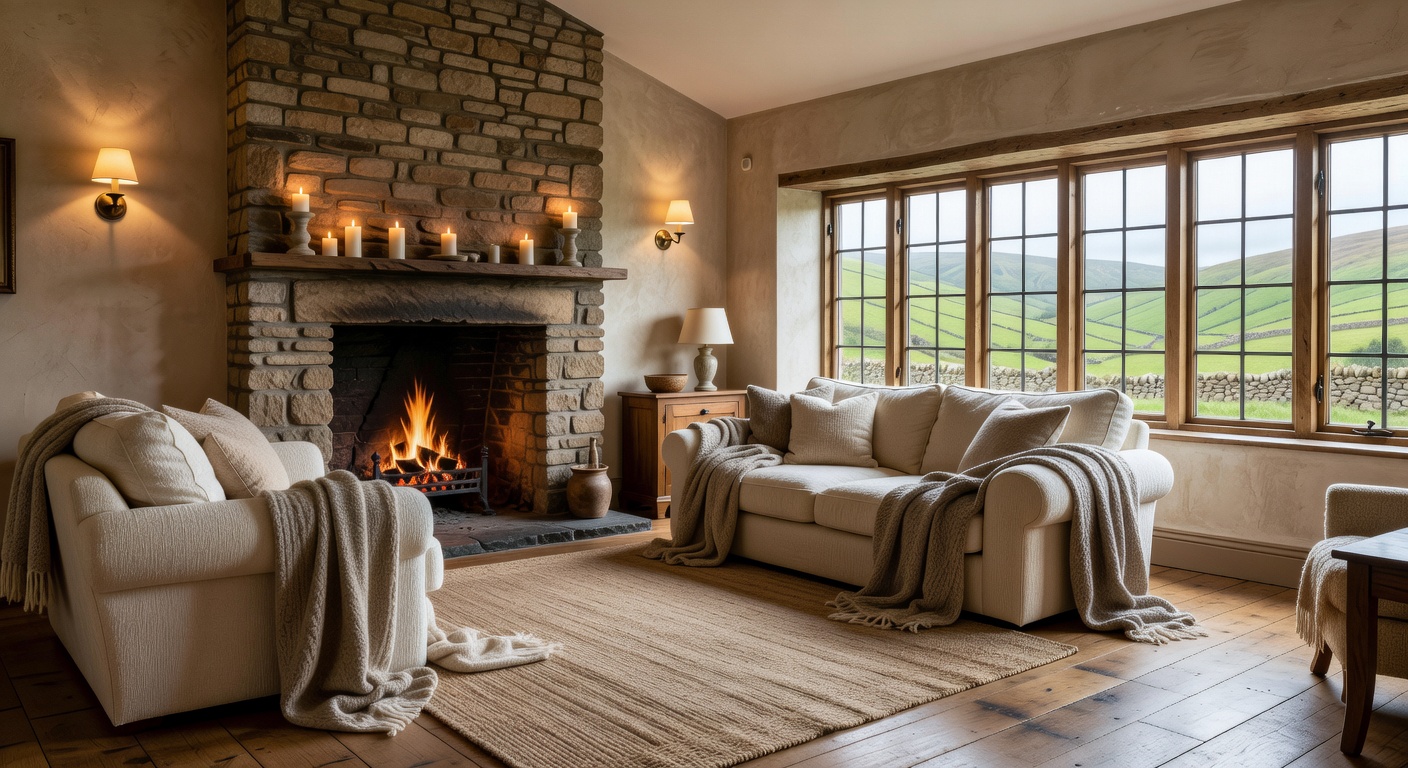 peak district cottage room